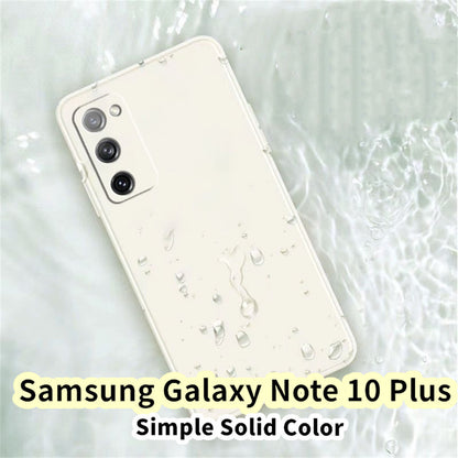 For Samsung Galaxy Note 10 Plus Cover Drop and wear resistant Silicone Full Case Classic Simple Solid Color Phone Case Cover