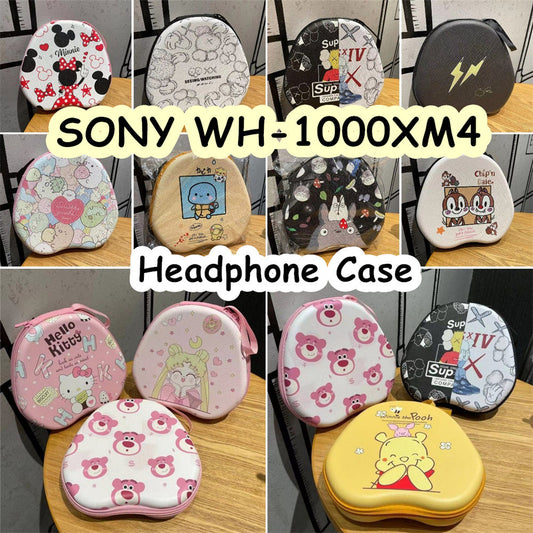 For SONY WH-1000XM4 Headphone Case Cartoon Creative Patterns Headset Earpads Storage Bag Casing Box