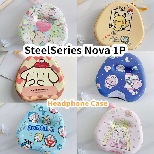 For SteelSeries Nova 1P Headphone Case Cartoon Creative Patterns Headset Earpads Storage Bag Casing Box