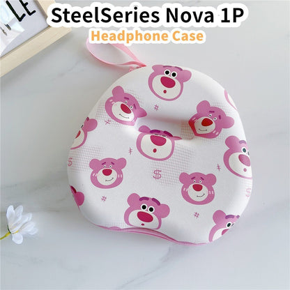 For SteelSeries Nova 1P Headphone Case Cartoon Creative Patterns Headset Earpads Storage Bag Casing Box