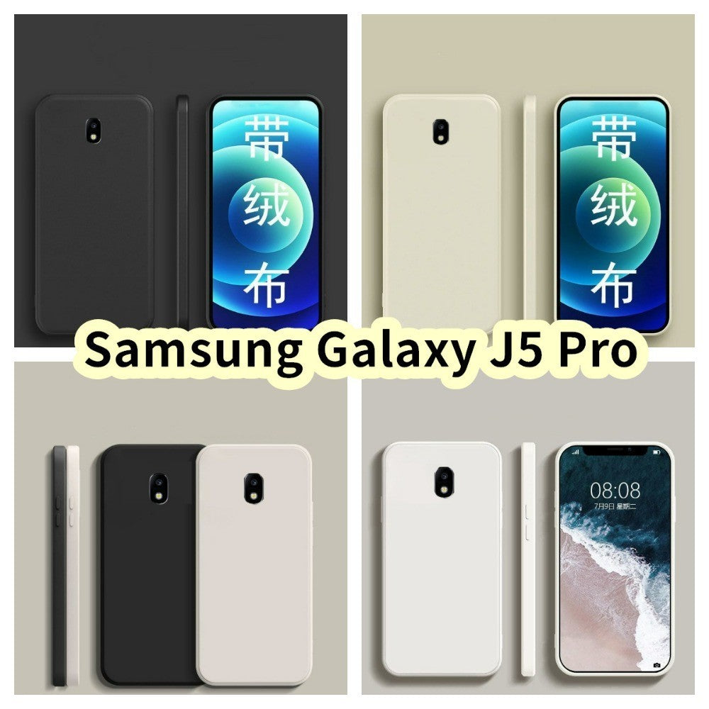 For Samsung Galaxy J5 Pro Cover Drop and wear resistant Silicone Full Case Classic Simple Solid Color Phone Case Cover