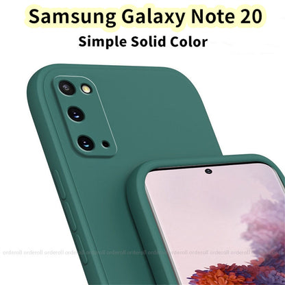 For Samsung Galaxy Note 20 Cover Drop and wear resistant Silicone Full Case Classic Simple Solid Color Phone Case Cover