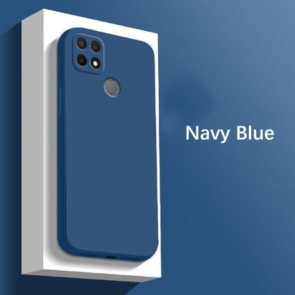 For Realme C12 Cover Drop and wear resistant Silicone Full Case Classic Simple Solid Color Phone Case Cover