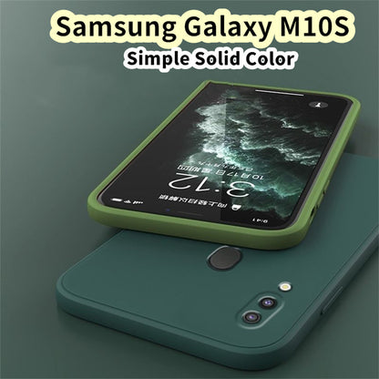 For Samsung Galaxy M10S Cover Drop and wear resistant Silicone Full Case Classic Simple Solid Color Phone Case Cover