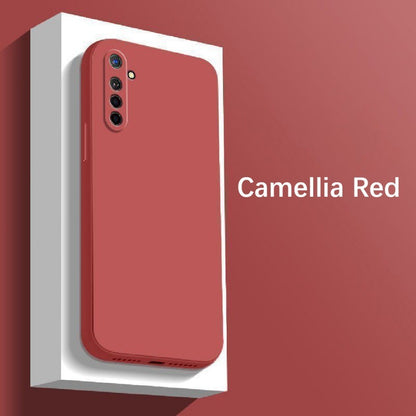 For Realme X2 Cover Drop and wear resistant Silicone Full Case Classic Simple Solid Color Phone Case Cover