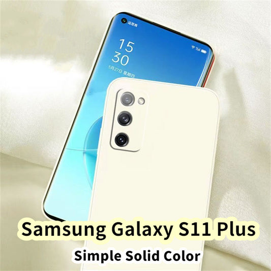 For Samsung Galaxy S11 Plus Cover Drop and wear resistant Silicone Full Case Classic Simple Solid Color Phone Case Cover
