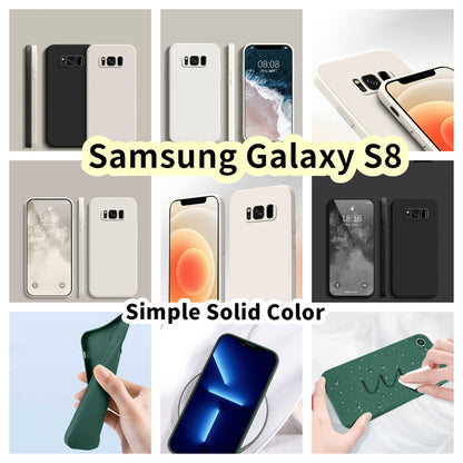 For Samsung Galaxy S8 Cover Drop and wear resistant Silicone Full Case Classic Simple Solid Color Phone Case Cover