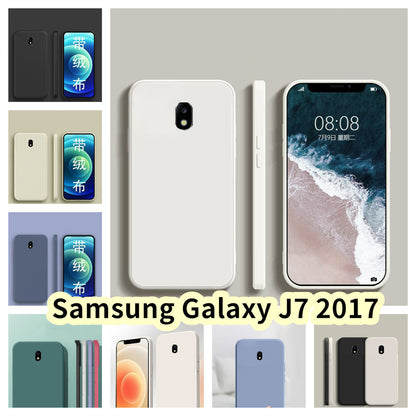 For Samsung Galaxy J7 2017 Cover Drop and wear resistant Silicone Full Case Classic Simple Solid Color Phone Case Cover