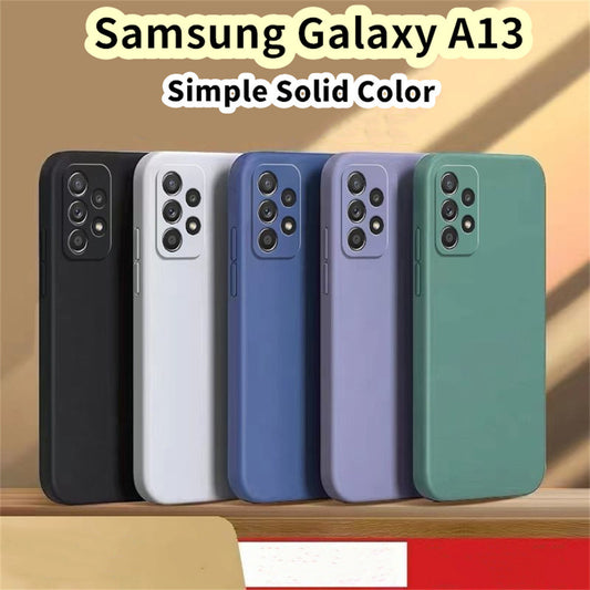 For Samsung Galaxy A13 Cover Drop and wear resistant Silicone Full Case Classic Simple Solid Color Phone Case Cover
