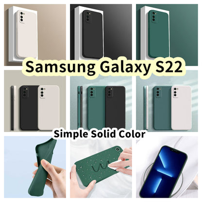 For Samsung Galaxy S22 Cover Drop and wear resistant Silicone Full Case Classic Simple Solid Color Phone Case Cover