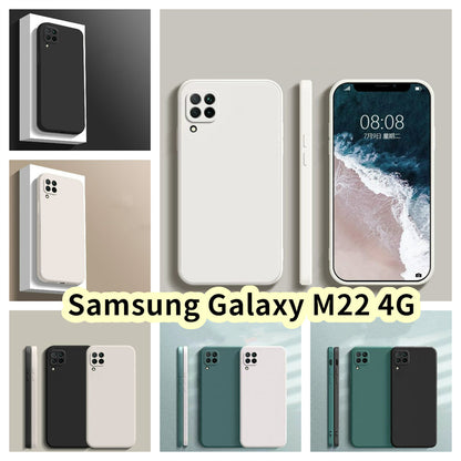 For Samsung Galaxy M22 4G Cover Drop and wear resistant Silicone Full Case Classic Simple Solid Color Phone Case Cover