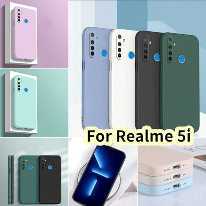 For Realme 5i Cover Drop and wear resistant Silicone Full Case Classic Simple Solid Color Phone Case Cover