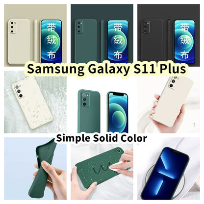 For Samsung Galaxy S11 Plus Cover Drop and wear resistant Silicone Full Case Classic Simple Solid Color Phone Case Cover