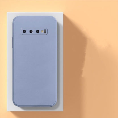 For Samsung Galaxy S10 Cover Drop and wear resistant Silicone Full Case Classic Simple Solid Color Phone Case Cover