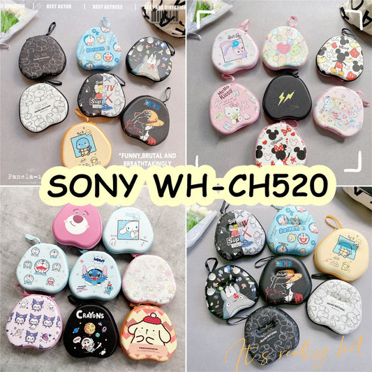 For SONY WH-CH520 Headphone Case Cartoon Creative Patterns Headset Earpads Storage Bag Casing Box