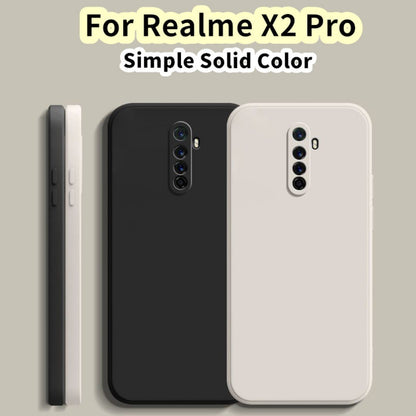 For Realme X2 Pro Cover Drop and wear resistant Silicone Full Case Classic Simple Solid Color Phone Case Cover
