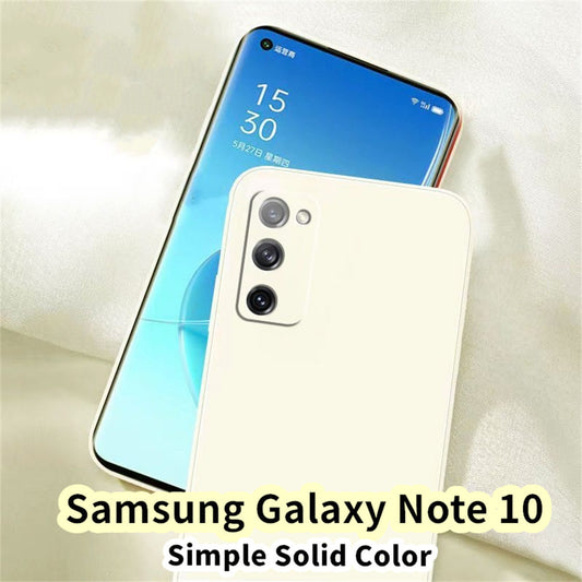 For Samsung Galaxy Note 10 Cover Drop and wear resistant Silicone Full Case Classic Simple Solid Color Phone Case Cover
