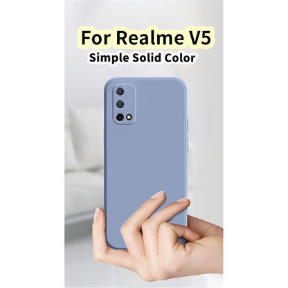 For Realme V5 Cover Drop and wear resistant Silicone Full Case Classic Simple Solid Color Phone Case Cover