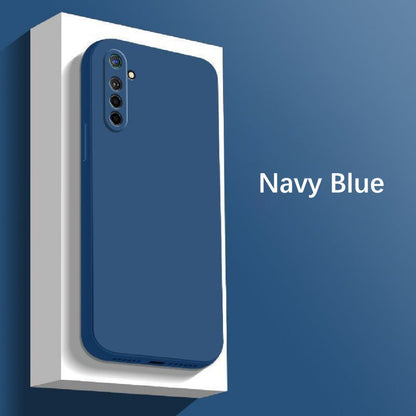 For Realme X2 Cover Drop and wear resistant Silicone Full Case Classic Simple Solid Color Phone Case Cover