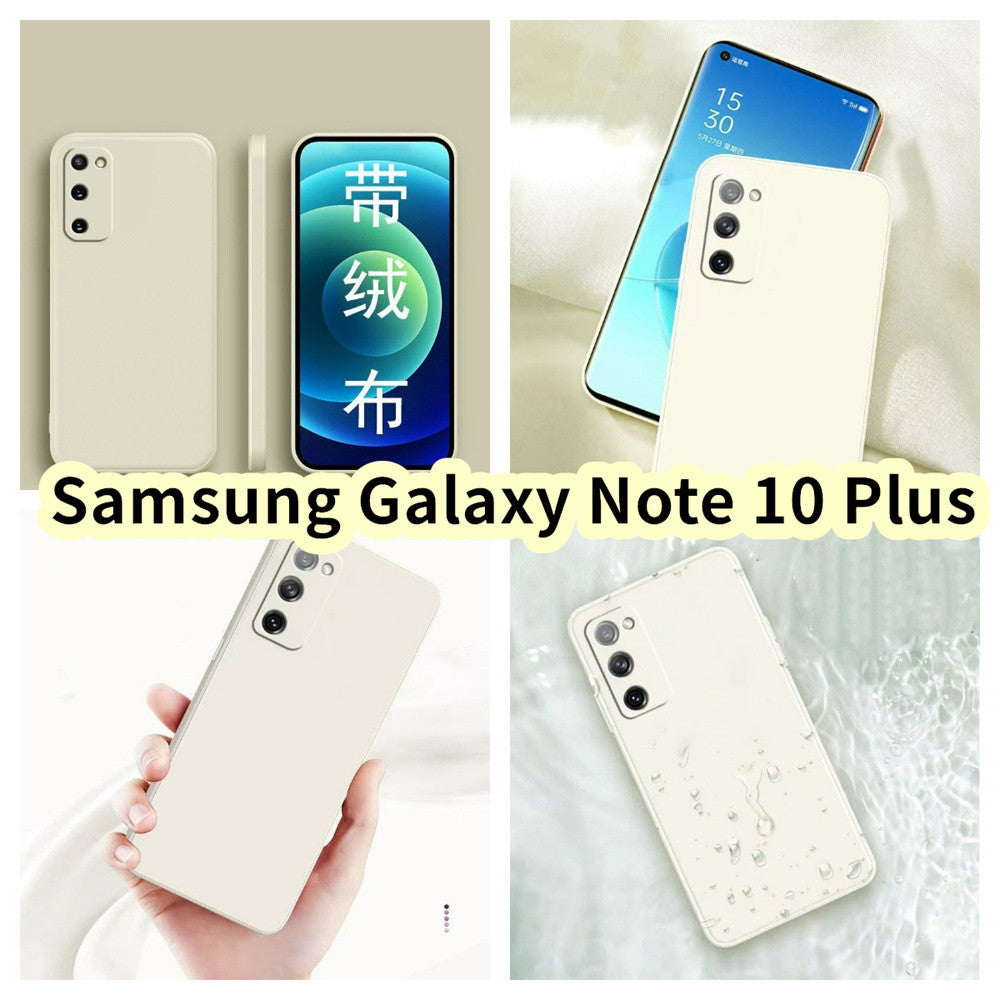 For Samsung Galaxy Note 10 Plus Cover Drop and wear resistant Silicone Full Case Classic Simple Solid Color Phone Case Cover