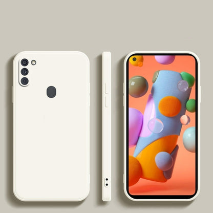 For Samsung Galaxy A11 Cover Drop and wear resistant Silicone Full Case Classic Simple Solid Color Phone Case Cover