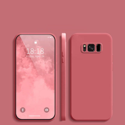 For Samsung Galaxy S8 Cover Drop and wear resistant Silicone Full Case Classic Simple Solid Color Phone Case Cover