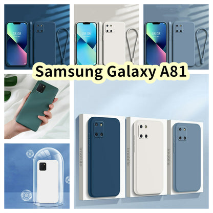 For Samsung Galaxy A81 Cover Drop and wear resistant Silicone Full Case Classic Simple Solid Color Phone Case Cover