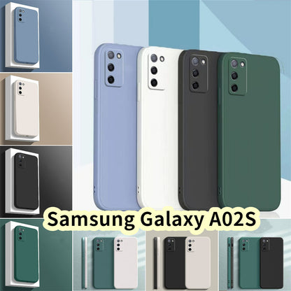 For Samsung Galaxy A02S Cover Drop and wear resistant Silicone Full Case Classic Simple Solid Color Phone Case Cover
