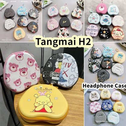 For Tangmai H2 Headphone Case Cartoon Creative Patterns Headset Earpads Storage Bag Casing Box
