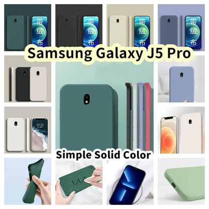 For Samsung Galaxy J5 Pro Cover Drop and wear resistant Silicone Full Case Classic Simple Solid Color Phone Case Cover