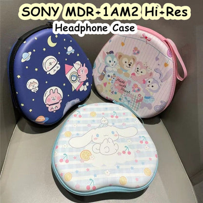 For SONY MDR-1AM2 Hi-Res Headphone Case Cartoon Creative Patterns Headset Earpads Storage Bag Casing Box