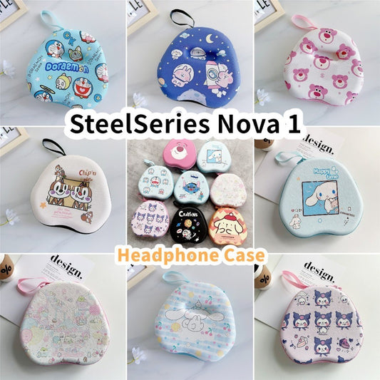 For SteelSeries Nova 1 Headphone Case Cartoon Creative Patterns Headset Earpads Storage Bag Casing Box