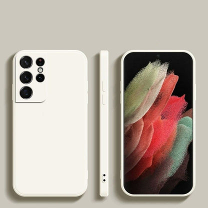For Samsung Galaxy S21 Ultra Cover Drop and wear resistant Silicone Full Case Classic Simple Solid Color Phone Case Cover