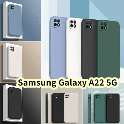For Samsung Galaxy A22 5G Cover Drop and wear resistant Silicone Full Case Classic Simple Solid Color Phone Case Cover