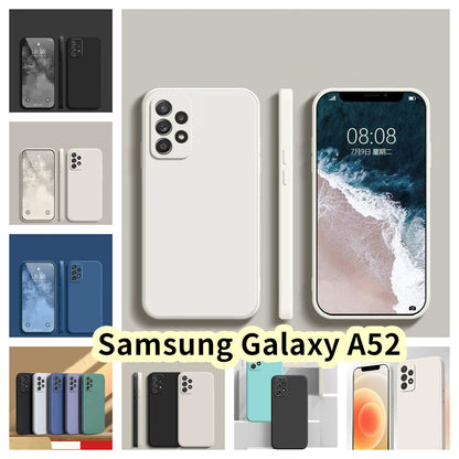 For Samsung Galaxy A52 Cover Drop and wear resistant Silicone Full Case Classic Simple Solid Color Phone Case Cover