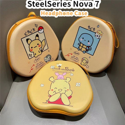 For SteelSeries Nova 7 Headphone Case Cartoon Creative Patterns Headset Earpads Storage Bag Casing Box