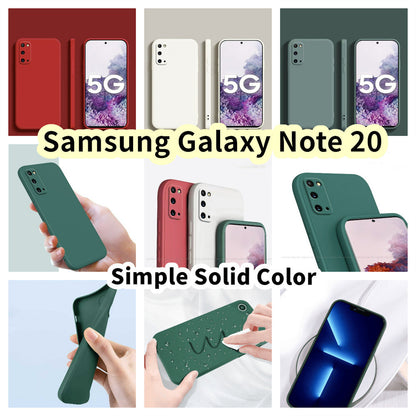 For Samsung Galaxy Note 20 Cover Drop and wear resistant Silicone Full Case Classic Simple Solid Color Phone Case Cover