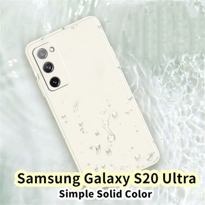 For Samsung Galaxy S20 Ultra Cover Drop and wear resistant Silicone Full Case Classic Simple Solid Color Phone Case Cover