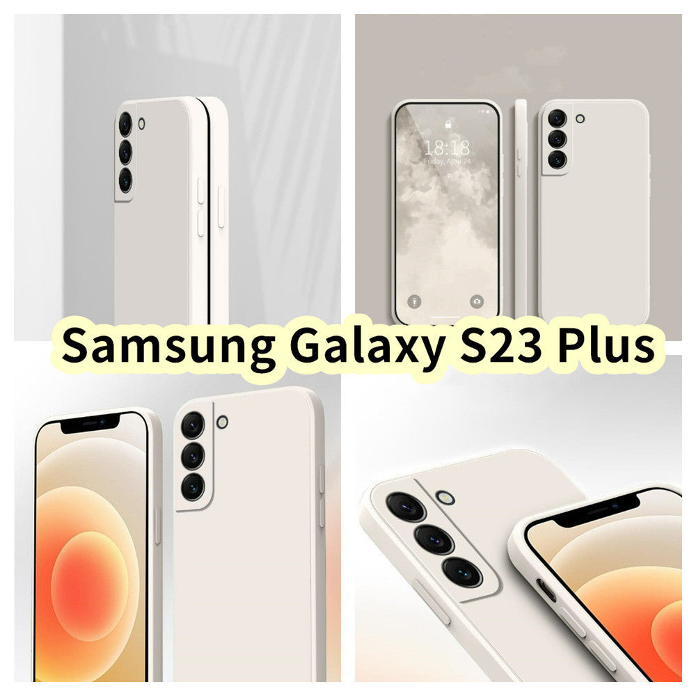 For Samsung Galaxy S23 Plus Cover Drop and wear resistant Silicone Full Case Classic Simple Solid Color Phone Case Cover