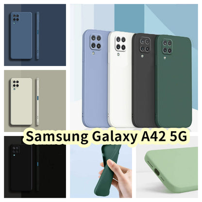 For Samsung Galaxy A42 5G Cover Drop and wear resistant Silicone Full Case Classic Simple Solid Color Phone Case Cover
