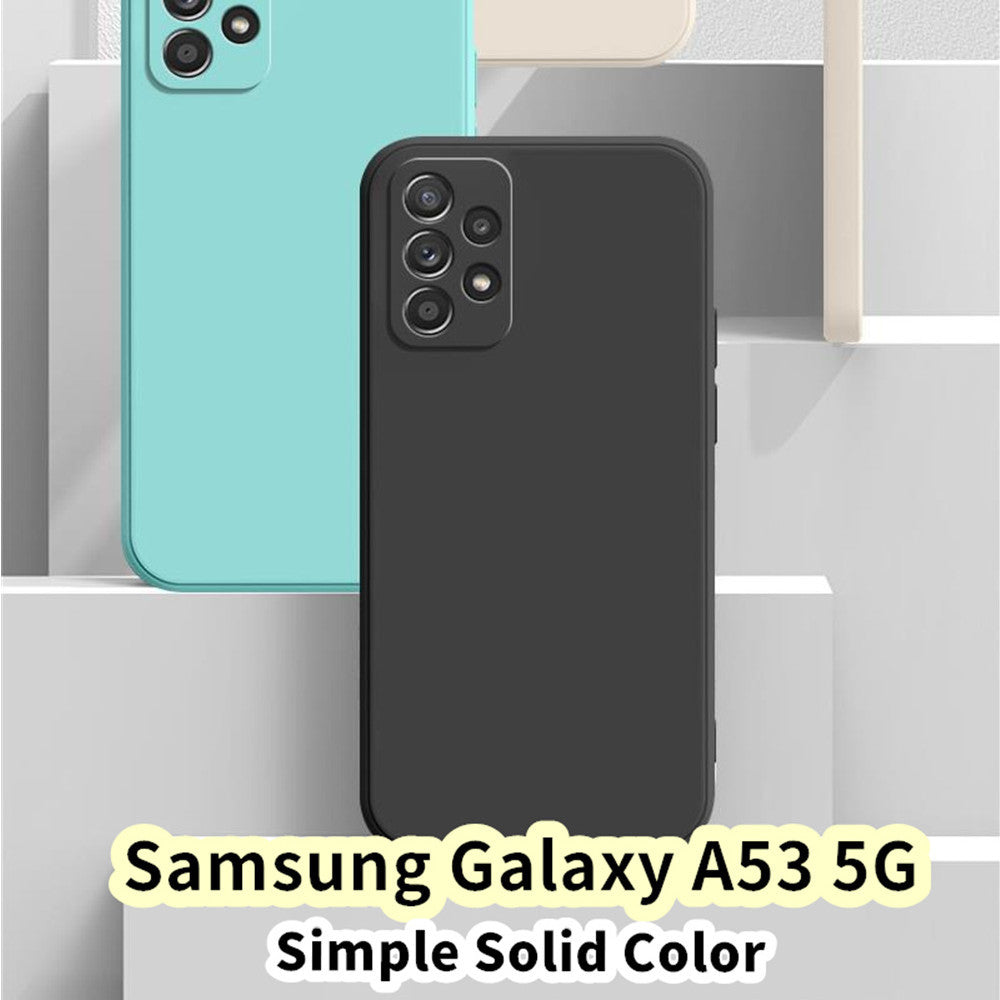 For Samsung Galaxy A53 5G Cover Drop and wear resistant Silicone Full Case Classic Simple Solid Color Phone Case Cover