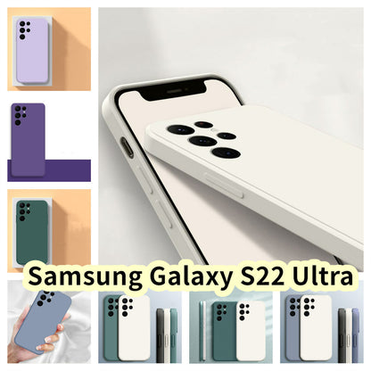 For Samsung Galaxy S22 Ultra Cover Drop and wear resistant Silicone Full Case Classic Simple Solid Color Phone Case Cover