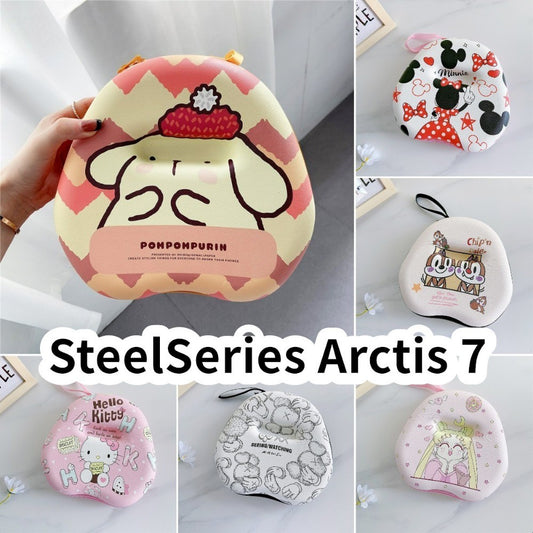 For SteelSeries Arctis 7 Headphone Case Cartoon Creative Patterns Headset Earpads Storage Bag Casing Box