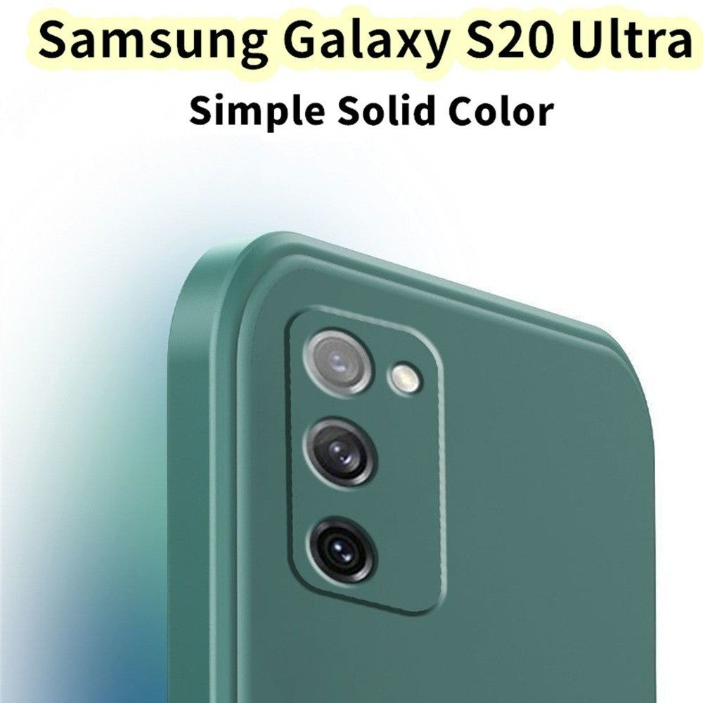 For Samsung Galaxy S20 Ultra Cover Drop and wear resistant Silicone Full Case Classic Simple Solid Color Phone Case Cover