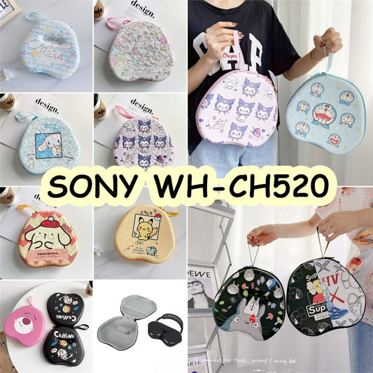 For SONY WH-CH520 Headphone Case Cartoon Creative Patterns Headset Earpads Storage Bag Casing Box