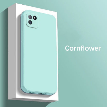For Realme C11 Cover Drop and wear resistant Silicone Full Case Classic Simple Solid Color Phone Case Cover