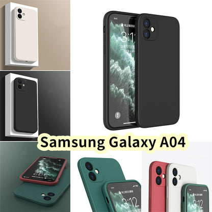 For Samsung Galaxy A04 Cover Drop and wear resistant Silicone Full Case Classic Simple Solid Color Phone Case Cover
