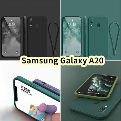 For Samsung Galaxy A20 Cover Drop and wear resistant Silicone Full Case Classic Simple Solid Color Phone Case Cover