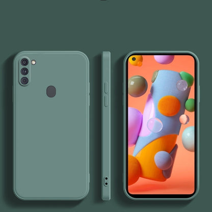 For Samsung Galaxy A11 Cover Drop and wear resistant Silicone Full Case Classic Simple Solid Color Phone Case Cover