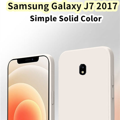 For Samsung Galaxy J7 2017 Cover Drop and wear resistant Silicone Full Case Classic Simple Solid Color Phone Case Cover